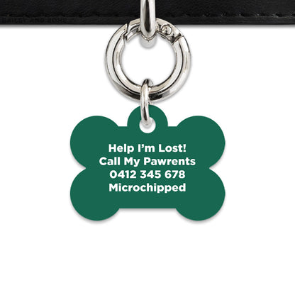 Bailey And Bone Pet Tag Wild Garden Poppies Pet Tag