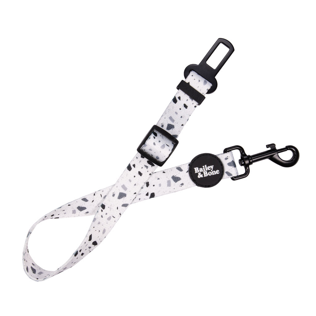Bailey & Bone Dog Car Restraint Black And White Terrazzo Dog Car Restraint