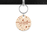 Bailey & Bone Mini Pet ID Tag Beige And Brown Terrazzo Mini Pet Tag