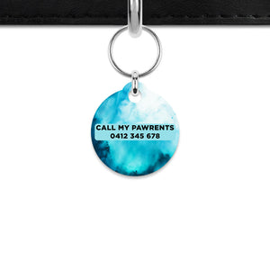 Bailey & Bone Mini Pet ID Tag Blue Marble Tie Dye Mini Pet Tag