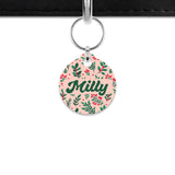 Bailey & Bone Mini Pet ID Tag Christmas Florals Mini Pet Tag