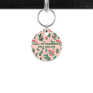 Bailey & Bone Mini Pet ID Tag Christmas Florals Mini Pet Tag