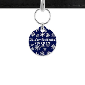 Bailey & Bone Mini Pet ID Tag Snowflakes Mini Pet Tag