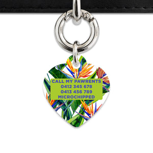 Bailey & Bone Pet ID Tag Bird Of Paradise Pet Tag