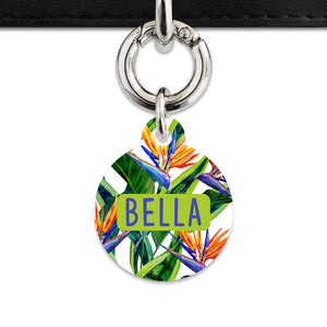Bailey & Bone Pet ID Tag Bird Of Paradise Pet Tag