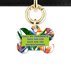 Bailey & Bone Pet ID Tag Bird Of Paradise Pet Tag