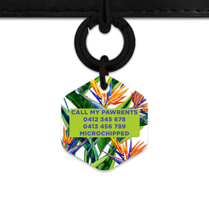 Bailey & Bone Pet ID Tag Bird Of Paradise Pet Tag