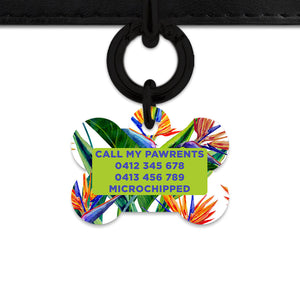 Bailey & Bone Pet ID Tag Bird Of Paradise Pet Tag