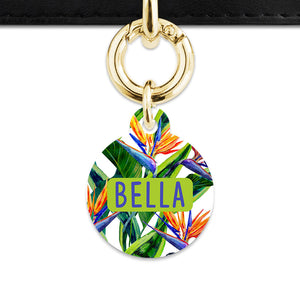 Bailey & Bone Pet ID Tag Bird Of Paradise Pet Tag