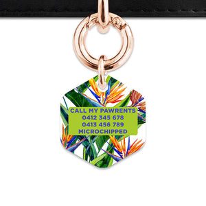 Bailey & Bone Pet ID Tag Bird Of Paradise Pet Tag