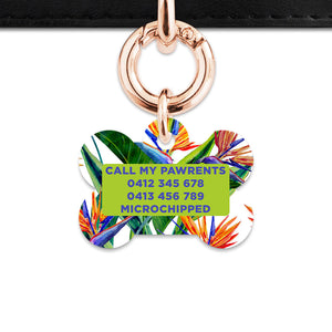 Bailey & Bone Pet ID Tag Bird Of Paradise Pet Tag