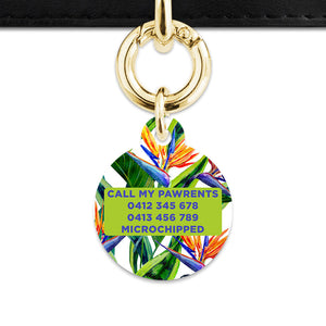 Bailey & Bone Pet ID Tag Bird Of Paradise Pet Tag