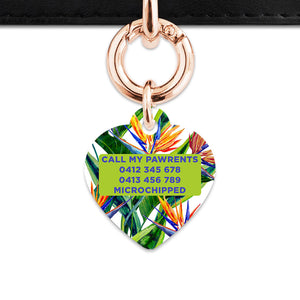 Bailey & Bone Pet ID Tag Bird Of Paradise Pet Tag