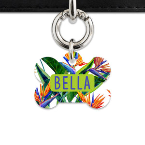 Bailey & Bone Pet ID Tag Bird Of Paradise Pet Tag