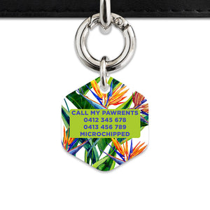 Bailey & Bone Pet ID Tag Bird Of Paradise Pet Tag
