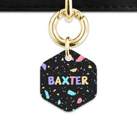 Bailey & Bone Pet ID Tag Black Pastel Terrazzo Pet Tag
