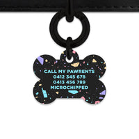 Bailey & Bone Pet ID Tag Black Pastel Terrazzo Pet Tag