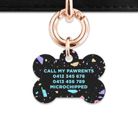Bailey & Bone Pet ID Tag Black Pastel Terrazzo Pet Tag