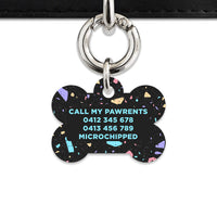 Bailey & Bone Pet ID Tag Black Pastel Terrazzo Pet Tag