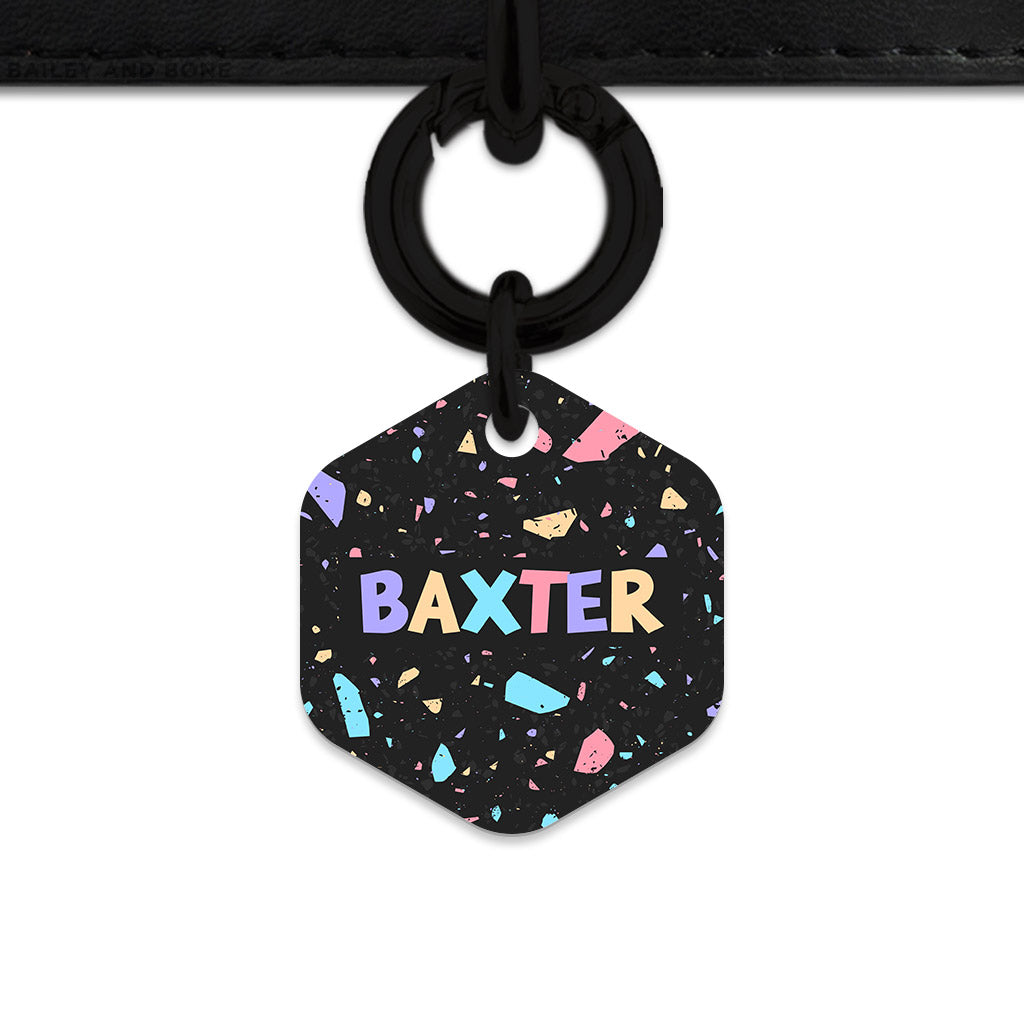 Bailey & Bone Pet ID Tag Black Pastel Terrazzo Pet Tag