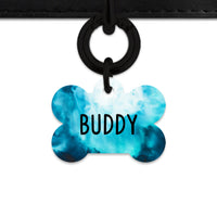 Bailey & Bone Pet ID Tag Blue Marble Tie Dye Pet Tag