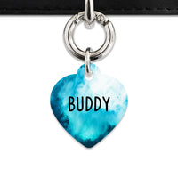 Bailey & Bone Pet ID Tag Blue Marble Tie Dye Pet Tag