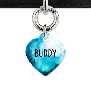 Bailey & Bone Pet ID Tag Blue Marble Tie Dye Pet Tag
