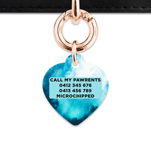 Bailey & Bone Pet ID Tag Blue Marble Tie Dye Pet Tag