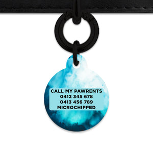 Bailey & Bone Pet ID Tag Blue Marble Tie Dye Pet Tag