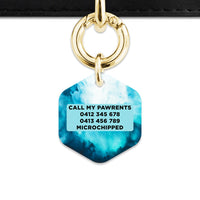 Bailey & Bone Pet ID Tag Blue Marble Tie Dye Pet Tag