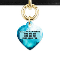 Bailey & Bone Pet ID Tag Blue Marble Tie Dye Pet Tag