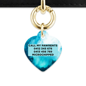 Bailey & Bone Pet ID Tag Blue Marble Tie Dye Pet Tag