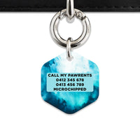 Bailey & Bone Pet ID Tag Blue Marble Tie Dye Pet Tag