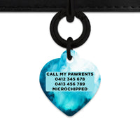 Bailey & Bone Pet ID Tag Blue Marble Tie Dye Pet Tag