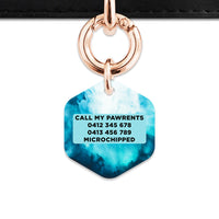 Bailey & Bone Pet ID Tag Blue Marble Tie Dye Pet Tag