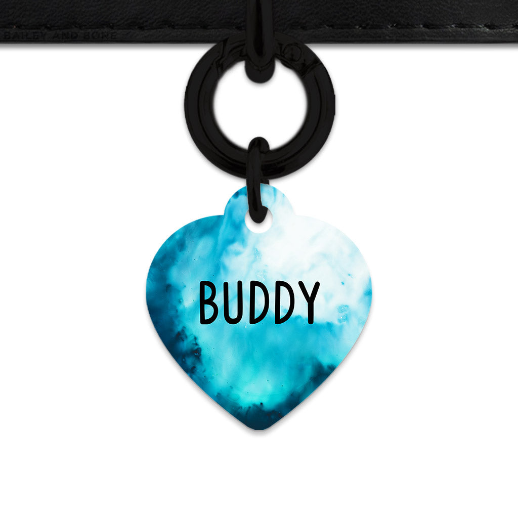 Bailey & Bone Pet ID Tag Blue Marble Tie Dye Pet Tag