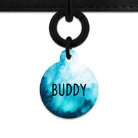 Bailey & Bone Pet ID Tag Blue Marble Tie Dye Pet Tag