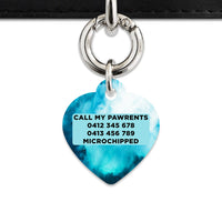 Bailey & Bone Pet ID Tag Blue Marble Tie Dye Pet Tag