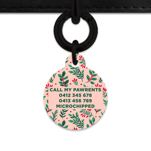 Bailey & Bone Pet ID Tag Christmas Florals Dog Tag