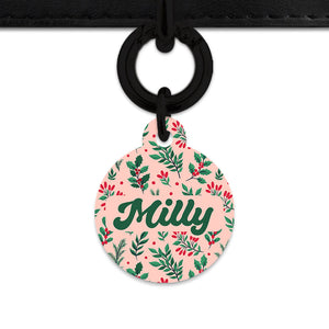 Bailey & Bone Pet ID Tag Christmas Florals Dog Tag