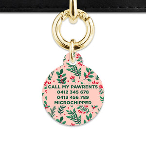 Bailey & Bone Pet ID Tag Christmas Florals Dog Tag