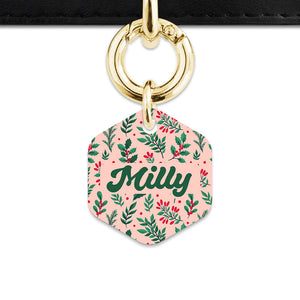 Bailey & Bone Pet ID Tag Christmas Florals Dog Tag