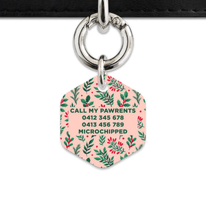 Bailey & Bone Pet ID Tag Christmas Florals Dog Tag