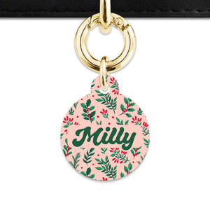 Bailey & Bone Pet ID Tag Christmas Florals Dog Tag