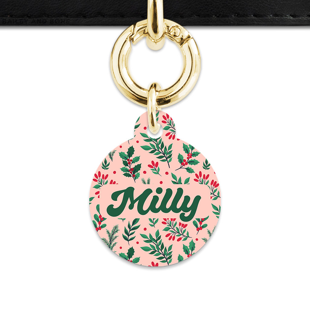 Christmas Florals Pet ID Tag – Bailey And Bone - Main Image