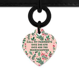 Bailey & Bone Pet ID Tag Christmas Florals Dog Tag