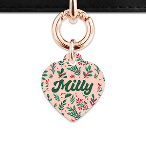 Bailey & Bone Pet ID Tag Christmas Florals Dog Tag