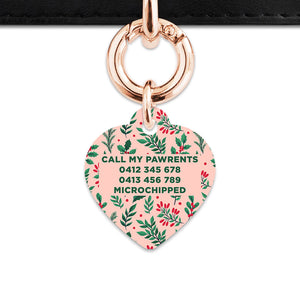 Bailey & Bone Pet ID Tag Christmas Florals Dog Tag