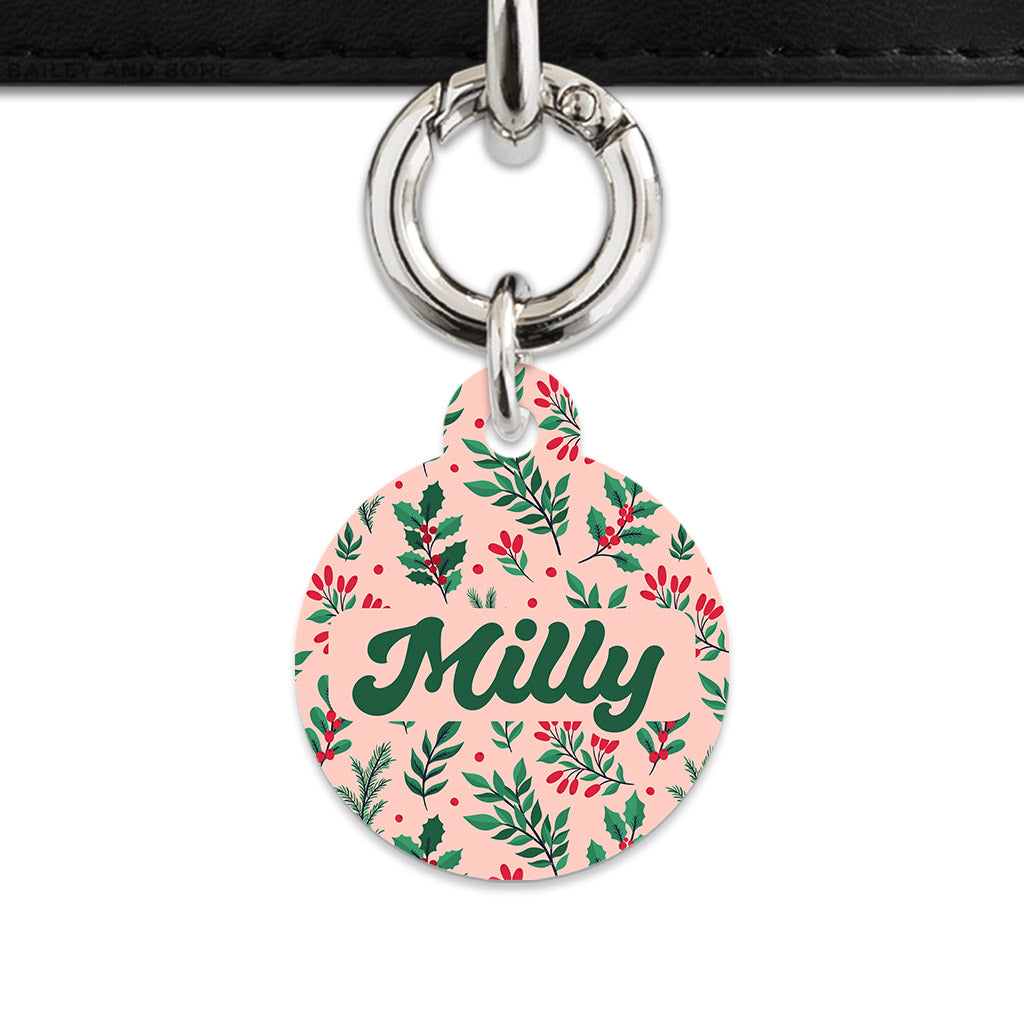 Bailey & Bone Pet ID Tag Christmas Florals Dog Tag