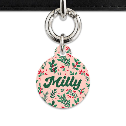 Bailey & Bone Pet ID Tag Christmas Florals Dog Tag